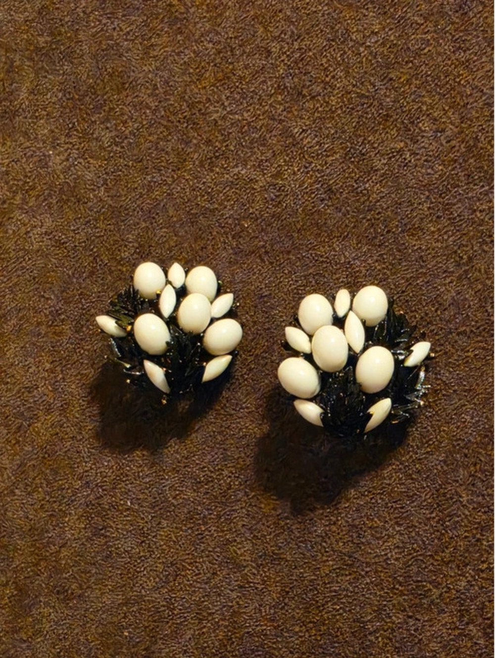 vintage cluster earrings